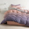 Soifox Bettwäsche 135x200 4teilig Lila-Rosa - Bettgarnitur Bettwäsche Sets Microfaser Bettbezug 135 x 200cm mit Kissenbezug Bügelfrei & Knitterfrei Modern Deckenbezug mit Reißverschluss