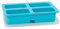 Silicone Soup Freezer Mould with Lid - Large 4-Compartment Freezer Container for Meal Prep - Blue