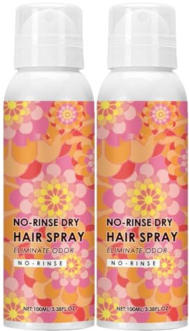No-Rinse Dry hair Spray Shampoo, Eliminate Odor No-Rinse, Dry Spray Shampoo for Women, No Washing High Skull Top Refreshing And Lasting Spray For Men And Women (2X)