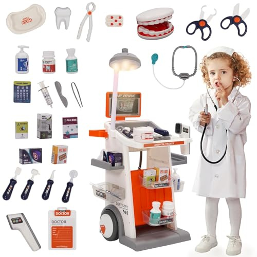 Siairo Arztkoffer Kinder, 26-teiliges Doktor Spielzeug Set, Zahnarzt Spielzeug für Kinder