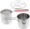 SECFOU 1 Set Stainless Steel Deep Fryer Kit Frying Pot with Basket for Chicken Fries Vegetables Lightweight and for Home Kitchen Outdoor Cooking