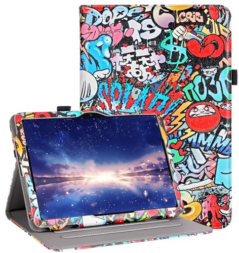Vakarey For DOOGEE Tab A9 Pro Case 10.1 Inch Multi Angle Support Cover For Doogee A9 Tablet Case,Graffiti