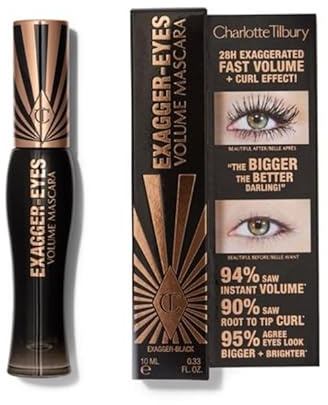 Charlotte Tilbury Original | Exagger-Eyes Volume Mascara - Maschera volumizzante | by BELLA | (EXAGGER-BLACK, 10,0 ml (confezione da 1))