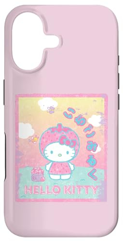 Custodia per iPhone 17 Hello Kitty Latte Fragola