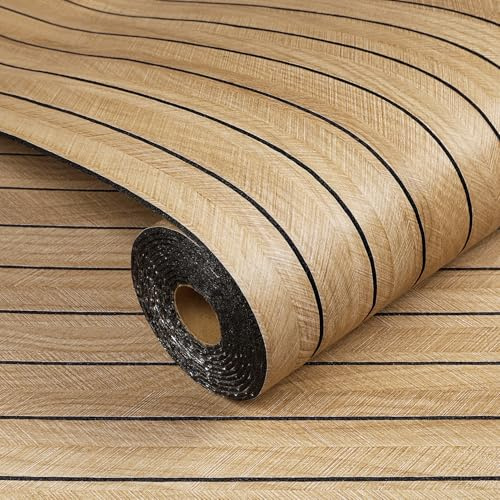 Livelynine Panneau Mural Decoratif Adhesif Bois Marron 3D 90CMx5M Panneau Mural Bois Décoratif Intérieur Panneaux Muraux 3D Adhesif Salon Chambre Papier Peint Adhésif Mur TV Entrée Bureau Revetement