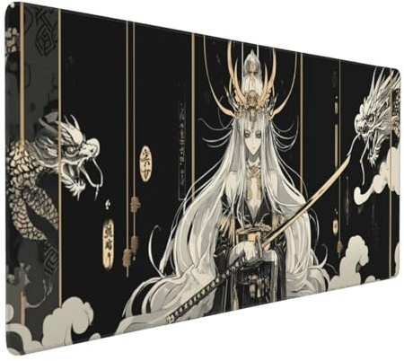 Grande Alfombrilla Ratón XXL 1500x800mm, Mujer de Anime Alfombrilla Ratón Gaming, Antideslizante Mouse Pad XXL con Bordes Cosidos, Mejora la Precisión y la Velocidad, para Oficina/Jugador P16339