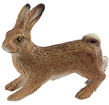 Bullyland 64359 - Spielfigur Feldhase, ca. 5,9 cm große Tierfigur, detailgetreu, PVC-frei, ideal als kleines Geschenk für Kinder ab 3 Jahren