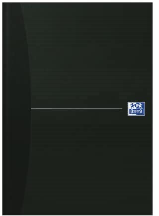 Oxford gebundenes Buch A4 kariert 192 Seiten, smart black/schwarz