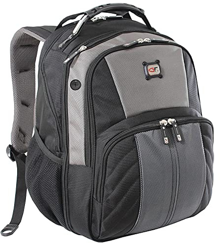 Gino Ferrari, Astor 16 Laptop Backpack, Black/Grey