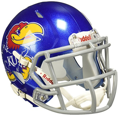 Riddell NCAA Speed Mini Casco Unisex Adulto, Uomo Unisex - Adulto Donna, 3002060, Kansas Jayhawks, 7.5 x 6.5