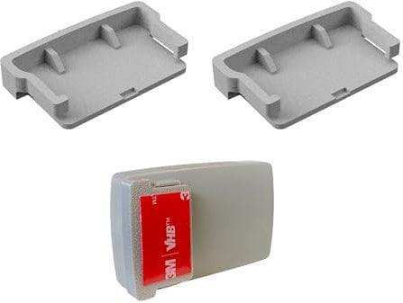 Clip di Fissaggio per Telepedaggio T.Pass Modello 2023, 2024,2025 - Clip Adesiva Compatibile - Nuovo Modello - Nuova Generazione - Sistema Fissaggio per Auto - Grigio - 2PZ