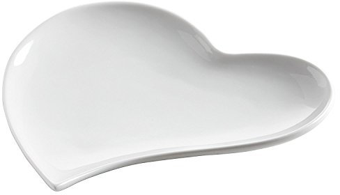 Maxwell & Williams Heart Platte, Tablett, Servierplatte, Herzförmig, Porzellan, Weiß, 17 cm, JX57912