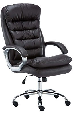 CLP Bürostuhl Big Vancouver I Schreibtischstuhl Mit Belastbarkeit Bis 235 KG, Farbe:braun