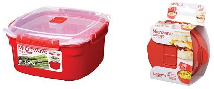 Sistema 1102 Insulated Food Boxes, Red/Transparent, 2.4 L