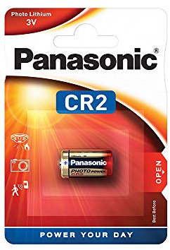 Panasonic 19801142 - CR2 zylindrische Lithium-Batterie für leichte Geräte mit hohem Energiebedarf wie Rauchmelder, Alarmanlage, Stirnplampe, Kameras, 3V, 1er Pack