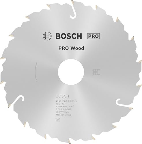 BOSCH 2608640789, Lama per sega circolare Speedline Wood, 165 x 2,2/1,6 x 30 mm, 18, 165 x 2.2/1.6 x 18 mm, 18 Denti