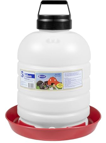 FARM-TUFF Hanging Chicken Waterer, 5 Gallon Capacity - Plastic Poultry Fountain with Top Fill Design - Automatic Water Dispenser for Chickens, Ducks, Turkeys & Game Birds
