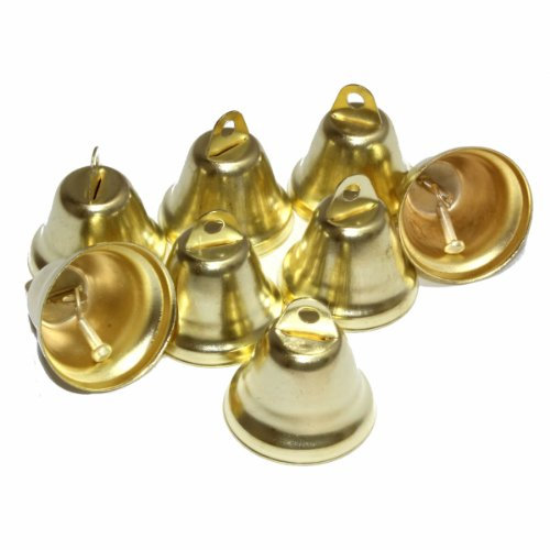 100 Mini (30x20 mm) Deko-Glocken/Weihnachtsglocken aus Eisen - Gold Farbend - Kleenes Traumhandel® - Glöckchen Weihnachten