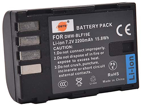 DSTE DMW-BLF19E Rechargeable Li-ion Battery Compatible for Panasonic Lumix DMC-GH3 DMC-GH3A DMC-GH3AGK DMC-GH3GK DMC-GH3H DMC-GH3HGK DMC-GH3KBODY DMC-GH4H DMC-GH4 Camera