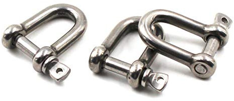 M10 D Schäkel 304 Edelstahl (3 Stücke)