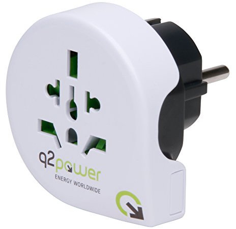 Kopp 473201018 World2Europe Universal Weltreiseadapter, Weiß/Schwarz, One Size