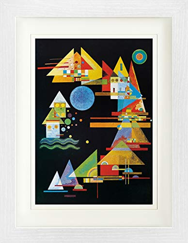 1art1 Wassily Kandinsky Poster Spitzen Im Bogen, 1927 Gerahmtes Bild Mit Edlem Passepartout | Wand-Bilder | Im Bilderrahmen 40x30 cm