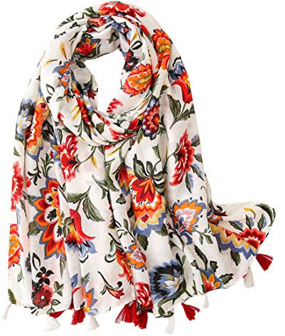 Vellette Halstücher Damen Tuch Kopftuch Halstuch Schal Damen-Schal Tücher Damen Stola (1-J, One size)