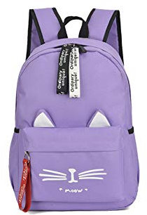 FANDARE Ragazze Zaino Casual Borsa da Scuola Adolescente Daypack School Bag per Scuola Università Viaggio Shopping Impermeabile Tessuto Oxford Zaini Viola