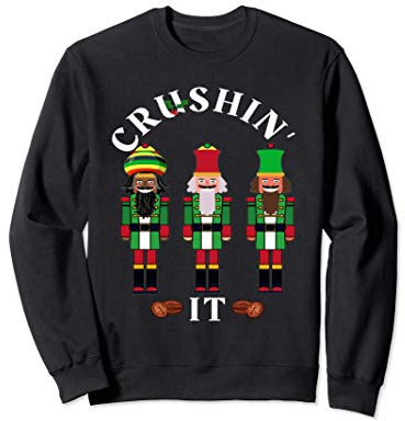 Schiaccianoci divertenti che schiacciano design natalizio 7 Felpa