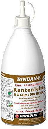BNIDAN-K Kantenleim Holzleim Kunstharzleim (1-Komponenten-B3-Leim) inkl. 1 Pinsel von E-Com24 (570 gr.)