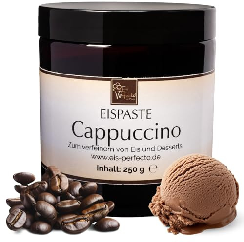 Cappuccino Eispaste Aroma Variegatos Eis Desserts Pralinen Zum Verfeinern von leckerem Eis Getränke Kuchen Kekse Tortencremes Eiscremes uvm. Inhalt 250 g