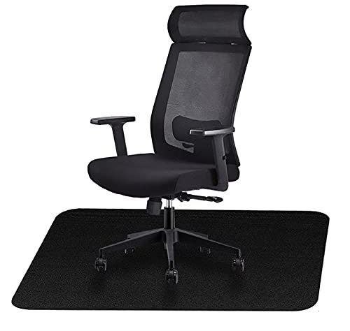 Icegrey Tapis de Chaise de Bureau Tapis pour Protection de Sols Rectangulaire Lavable Antidérapant Protecteur de Sol pour Planchers de Bois Franc et Carrelage Noir 59x44cm