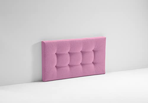 EVERGREENWEB Testata Letto Singolo imbottita Chester Struttura in legno, tessuto Idrorepellente|Testiera in Tessuto Antimacchia per letto 80x190, Testata letto muro | Viola