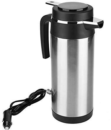 Auto Wasserkocher, Yosoo 950 ML 12V/24V Edelstahl Auto Elektro Wasserkocher Reise Thermoskanne Heizung Wasserflasche Heizbecher (24V) für wasserkocher auto 24 volt induktion kaffeepadmaschine