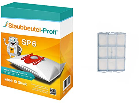 10 Staubsaugerbeutel + Motorschutzfilter geeignet für Siemens VSZ3B212