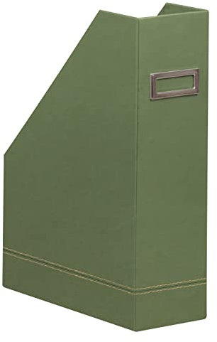 Rhodia 194546C - Stehsammler 10x25x31 cm, elegant aus Kunstleder, ideal für Zeitungen und Unterlagen, 1 Stück, Salbei