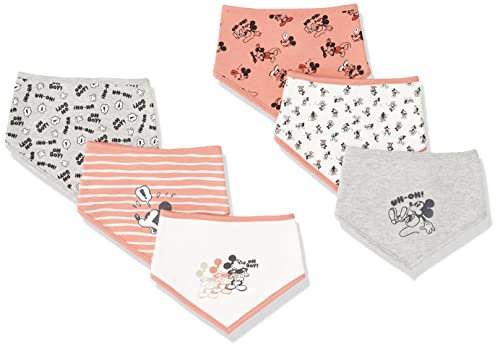 Amazon Essentials Disney | Marvel | Star Wars Baby Bibs Lätzchen, 6er-Pack Mickey Expressions, Einheitsgröße