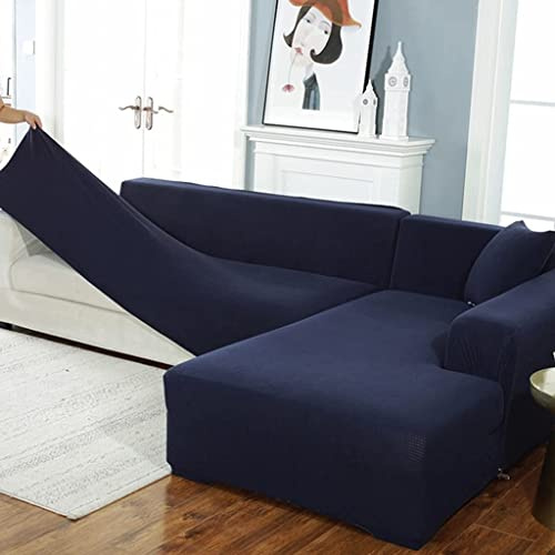 AYouge Sofabezug,Sofabezug Ecksofa-Sofabezug Stretch Sofabezug mit festem Schaumstoffstab für 1/2/3/4 Sitzer（L-förmiges Ecksofa erfordert Zwei）