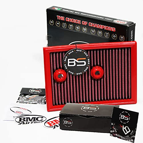 B&S Kit Filtro Aria Sportivo Aspirazione Rigenerabile Lavabile FB757/01 con Profumatore Interni