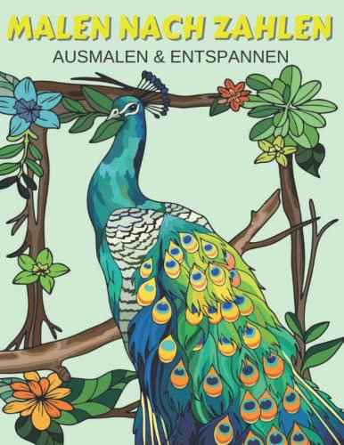 Malen nach Zahlen Ausmalen & Entspannen: Malbuch nach Zahlen mit komplexen Blumen- und Landschaft Motiven für Erwachsene | malen nach zahlen erwachsene malbuch
