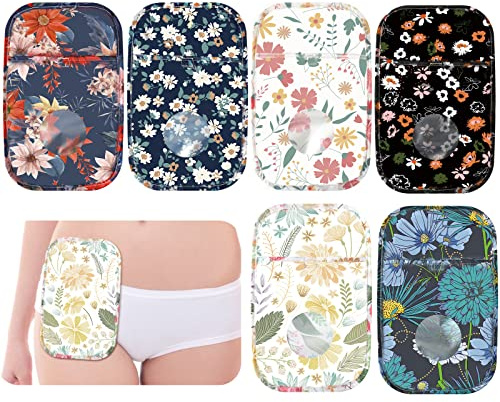 Sosation 6 Pieces Ostomy Bag Covers Waterproof Ostomy Shower Cover Lightweight Colostomy Bags Covers Shower Wraps with Opening for Women Men Ileostomy Care Protector Odor Reducing Supplies