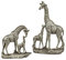 formano 1 von 2 Dekoratives Deko-Figur Giraffenpaar 18cm Farbe Antik-Silber