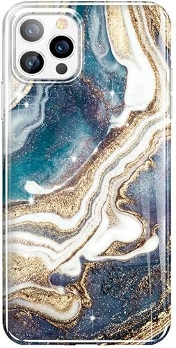 luolnh iPhone 11 Pro Case,iPhone 11 Pro Case for Girl Women,Gold Glitter Sparkle Marble Cute Design Shockproof Soft Silicone Rubber TPU Bumper Cover