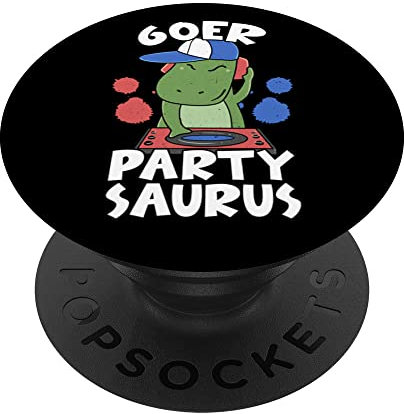 60er Party Saurus Sechziger Jahre Kassette Vintage Retro PopSockets mit austauschbarem PopGrip