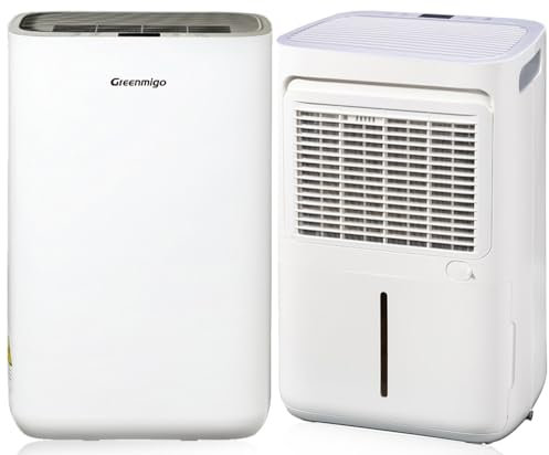 Greenmigo Luftentfeuchter 10L/24h Elektrischer Entfeuchter Entfeuchtungsleistung Raumgröße max.35m²,Raumentfeuchter Leise Luftreiniger für Schrank,Wohnung,Keller-Gegen Feuchtigkeit,Schimmel(ALPHA-Q10)