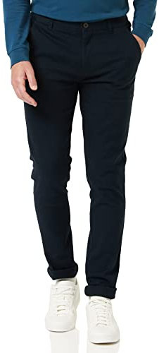Farah Herren ENDMORE Chino Twill Casual Pants, Marineblau (True Navy), 32 W/34 L