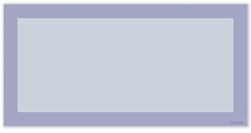 mubusi Tapis Vinyle du Sol Cuisine Salon - Différentes Tailles - (Cadre Bleu 60x120 cm)