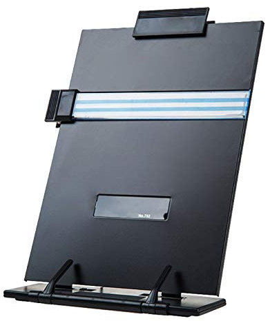 TEmkin Verstellbarer Buchständer aus Metall, Computer-Dokumentenhalter, Rahmen, Buchstützen, Rezept, Musik, Partituren, Regal, zusammenklappbares Leseregal, Retro