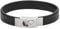 Emporio Armani Herrenarmband Edelstahl Leder schwarz, EGS3087040