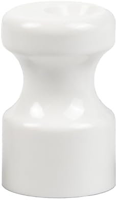 FANTON Isolatore in plastica bianco effetto ceramica Kit 50 isolatori Ø 16mm h 25 mm per installazioni cavo seta vintage completi di viti ottonate 84035-B50